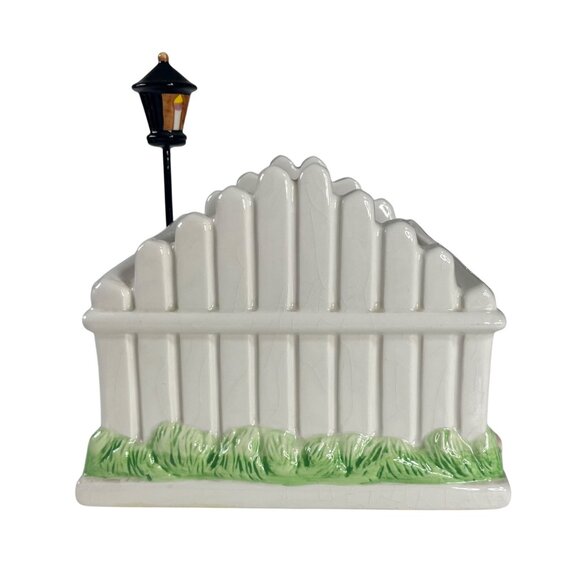 M&Ms Ceramic Figurine Planter Featuring Candy Holder Bench Fence Lamp Post - Picture 2 of 10